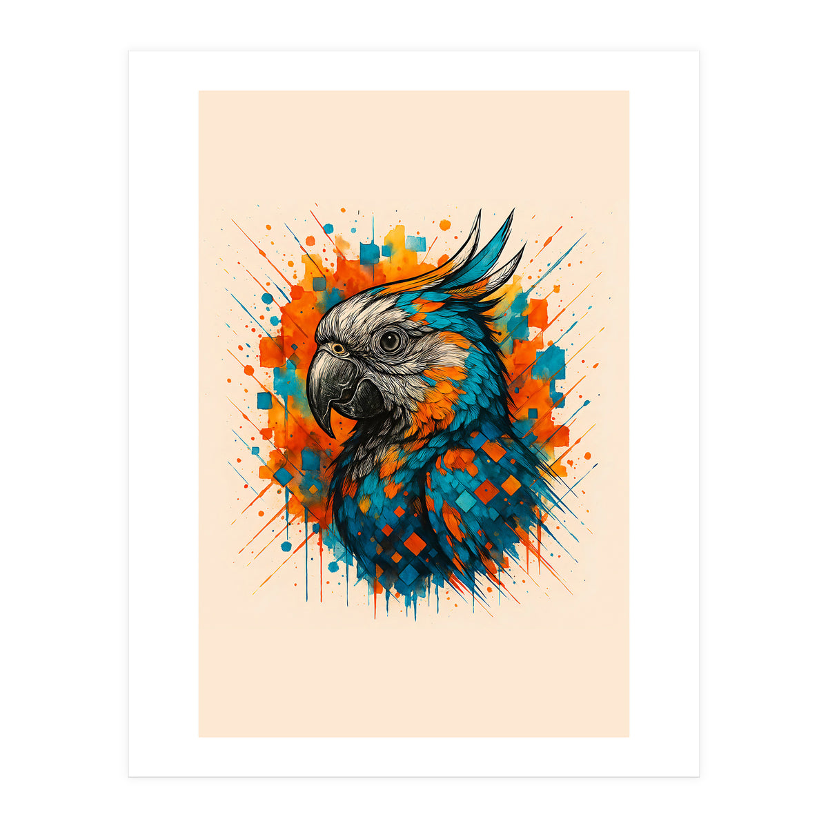 Parrot Animal Watercolor (Print Only)