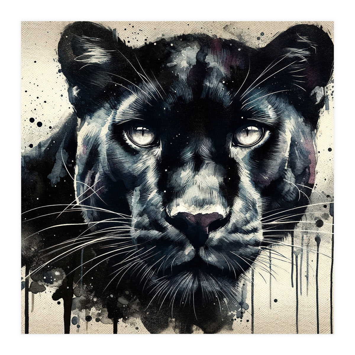 Watercolor Panther (Print Only)