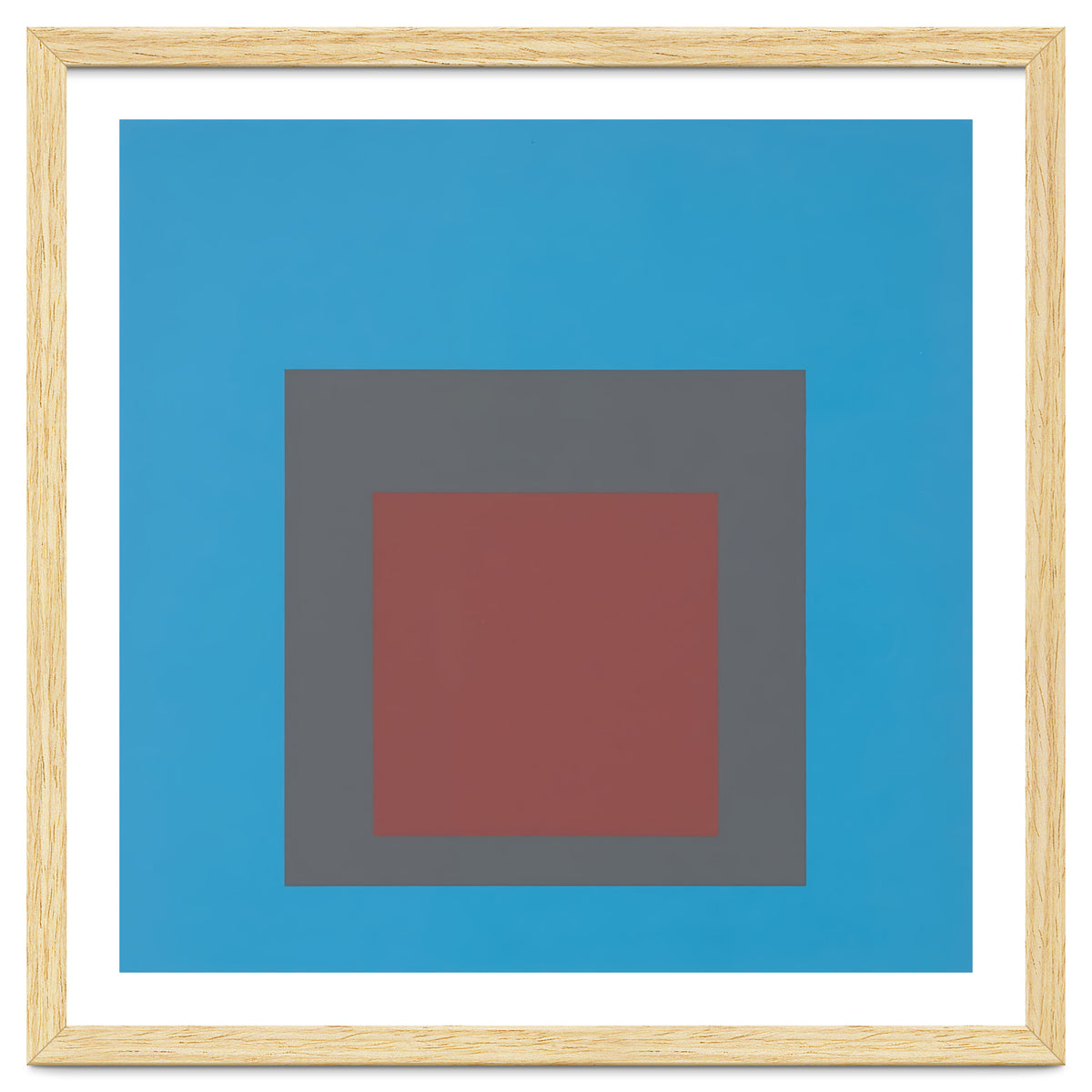 JOSEF ALBERS - HOMAGE TO THE SQUARE, BLUE, DARK RED
