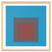 JOSEF ALBERS - HOMAGE TO THE SQUARE, BLUE, DARK RED