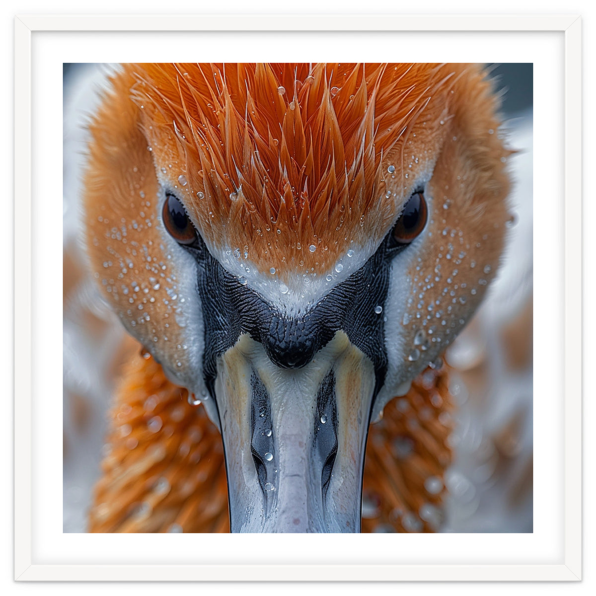 Close Up Of A Pelican's Beak With Water Droplets