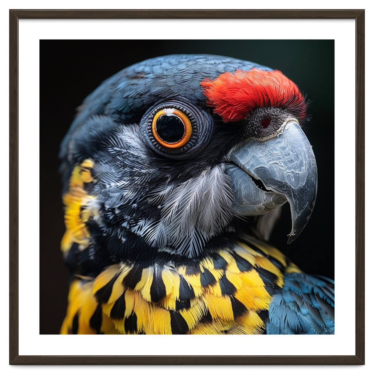 Close-up Portrait of a Vibrant Parrot