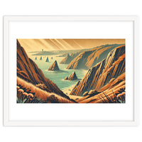 Vintage Cliffside Serenity Poster