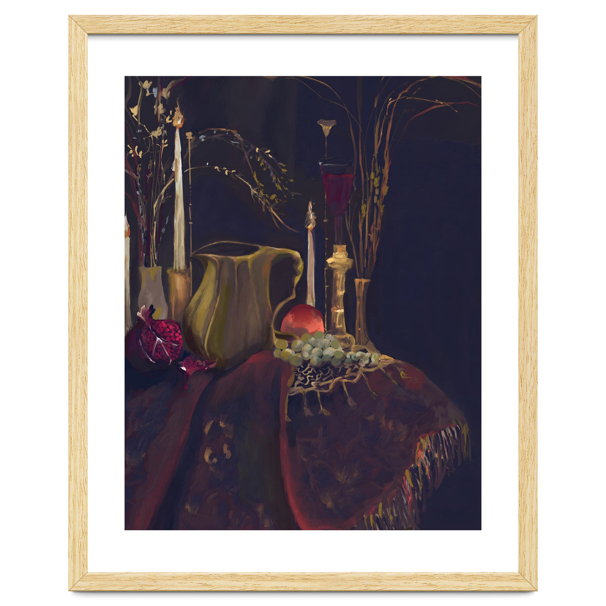 Dark Baroque Table still life moody still life oils