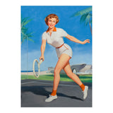 Pinup Girl On The Tennis Course (Print Only) thumbnail