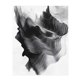 Abstract Black And White Wavy Lines Forming Organic Shapes (Print Only) thumbnail