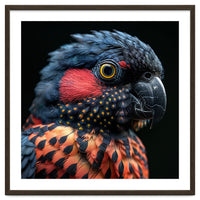 Close Up Portrait Of A Colorful Exotic Parrot