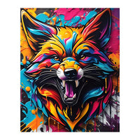 Aggressive Fox, Graffiti (Print Only)