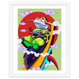 Knight Frog Cartoon Vintage Illustration thumbnail