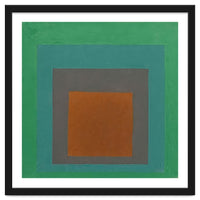 JOSEF ALBERS - HOMAGE TO THE SQUARE GREY BROWN GREEN