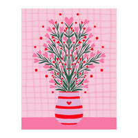 Heart Flowers Vase (Print Only)