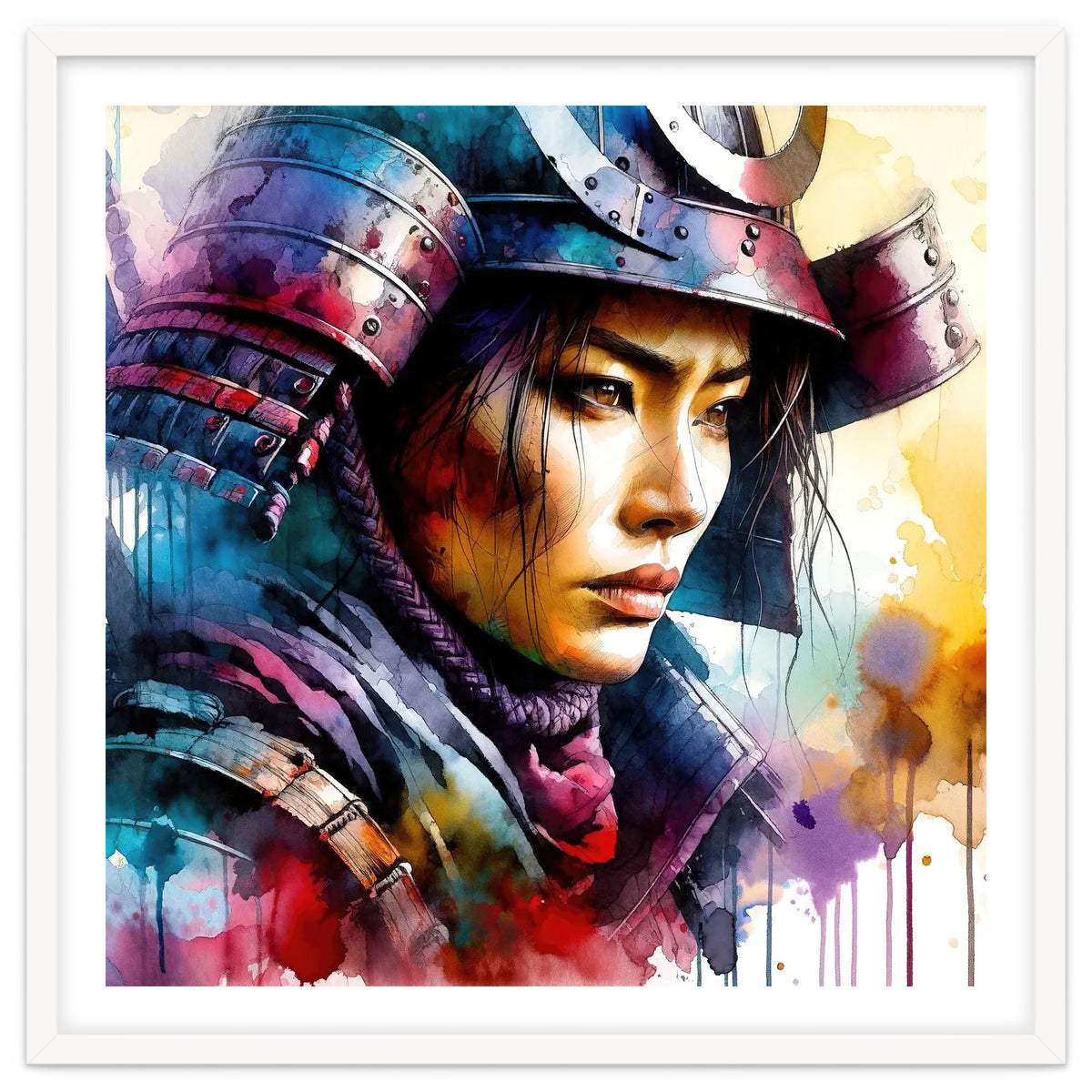 Samurai Asian Warrior Woman Portrait
