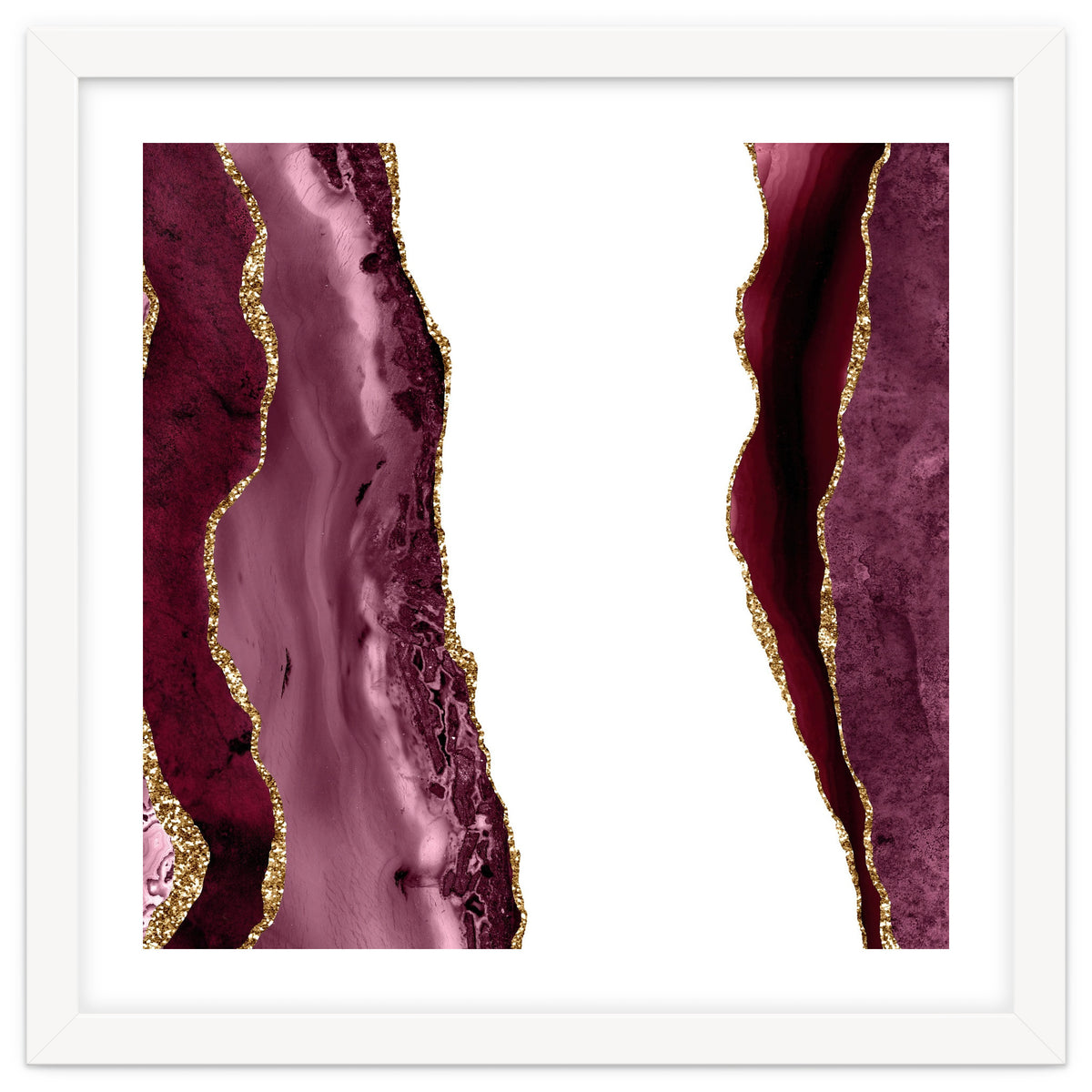 Burgundy & Gold Agate Texture 20