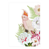 Cockatoo in Flower Jungle  (Print Only) thumbnail