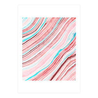 Between the Lines, Pastel Watercolor Abstract Painting, Subtle Neutral Minimal Illustration (Print Only)