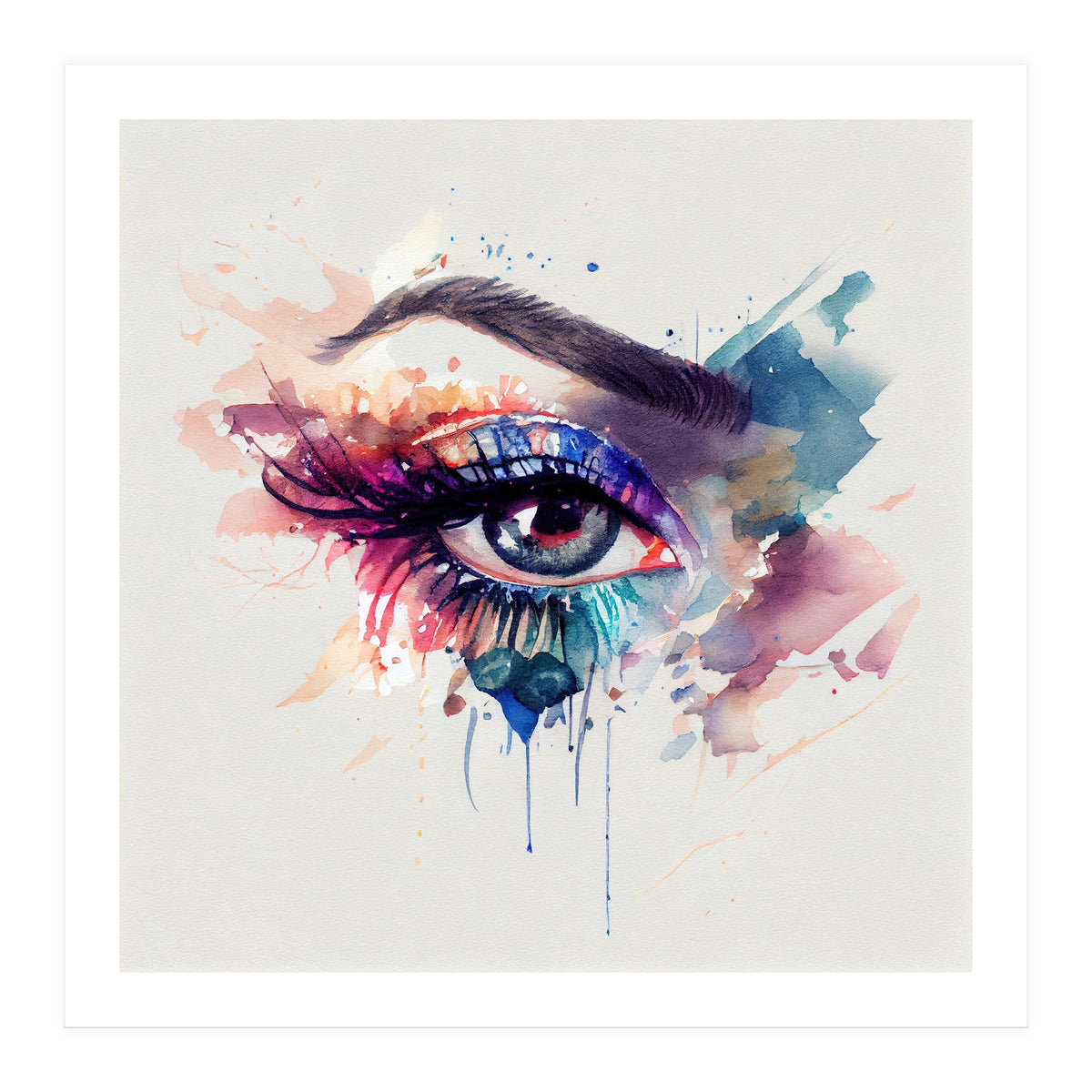 Watercolor Woman Eye #3 (Print Only)