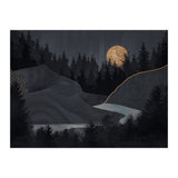 Abstract Landscape Midnight Moon (Print Only) thumbnail