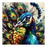 Vibrant Peacock Portrait (Print Only) thumbnail