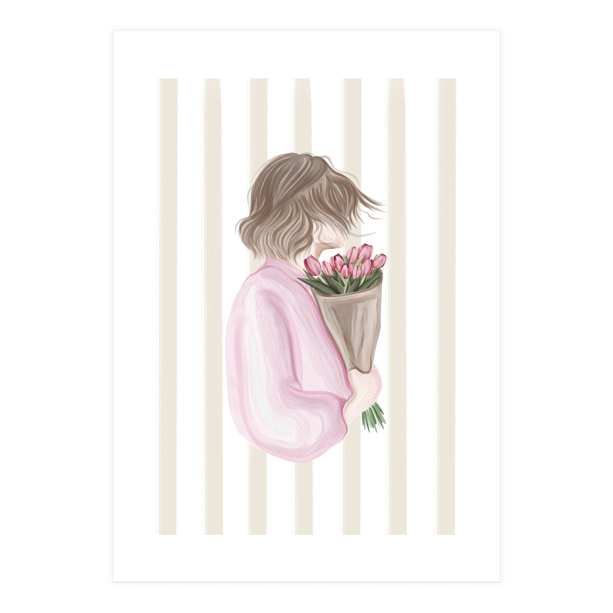 The Girl With The Tulips (Print Only)