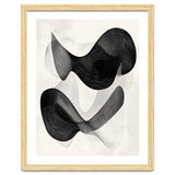 Abstract Black And White Flowing Organic Shapes With Texture thumbnail