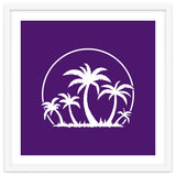 Palm Trees And Sunset in White thumbnail