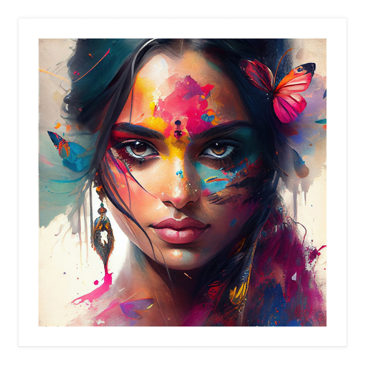 Festival Glow Hindu Portrait (Print Only)