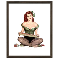 Pinup Sexy Girl Selling Cigarettes