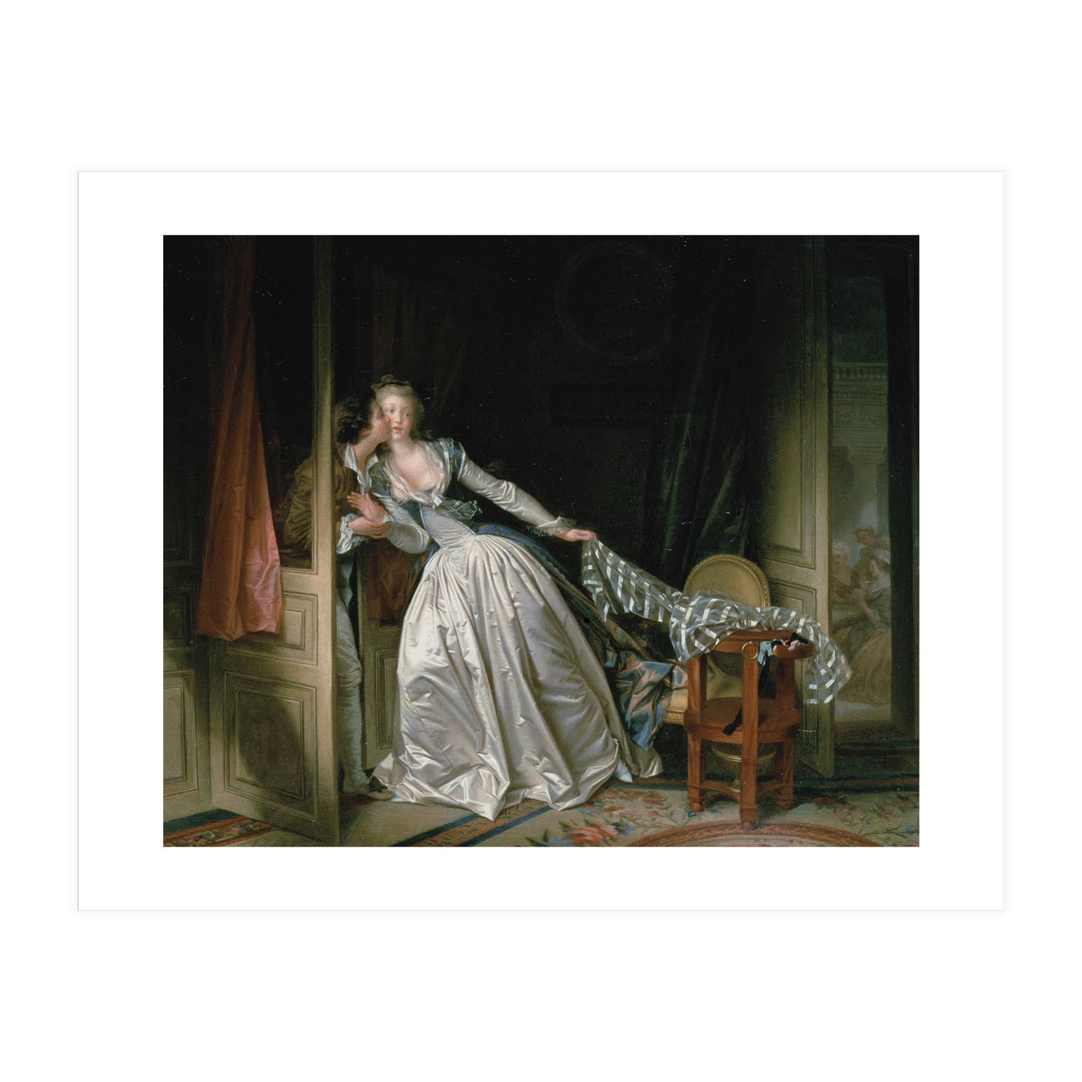 Jean-Honoré Fragonard – The Stolen Kiss | Elegant Rococo Romance & Secret Intimacy (Print Only)