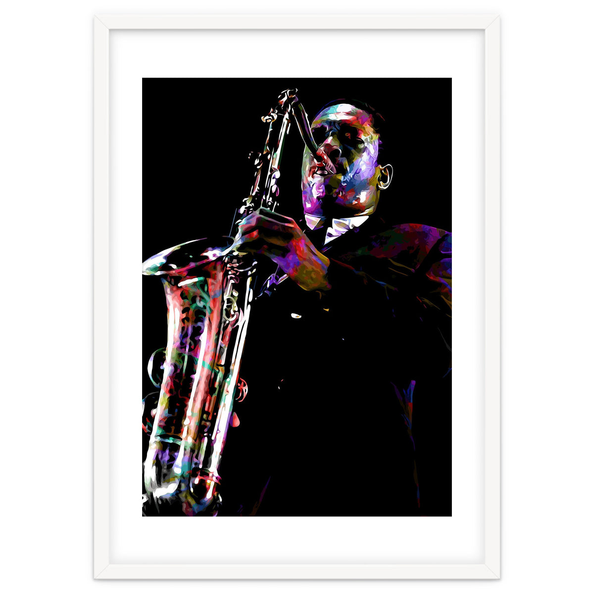 John Coltrane American Jazz Saxophonist Colorful