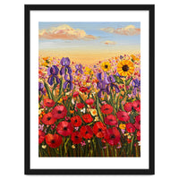 Vibrant Wildflower Field Oil Painting
