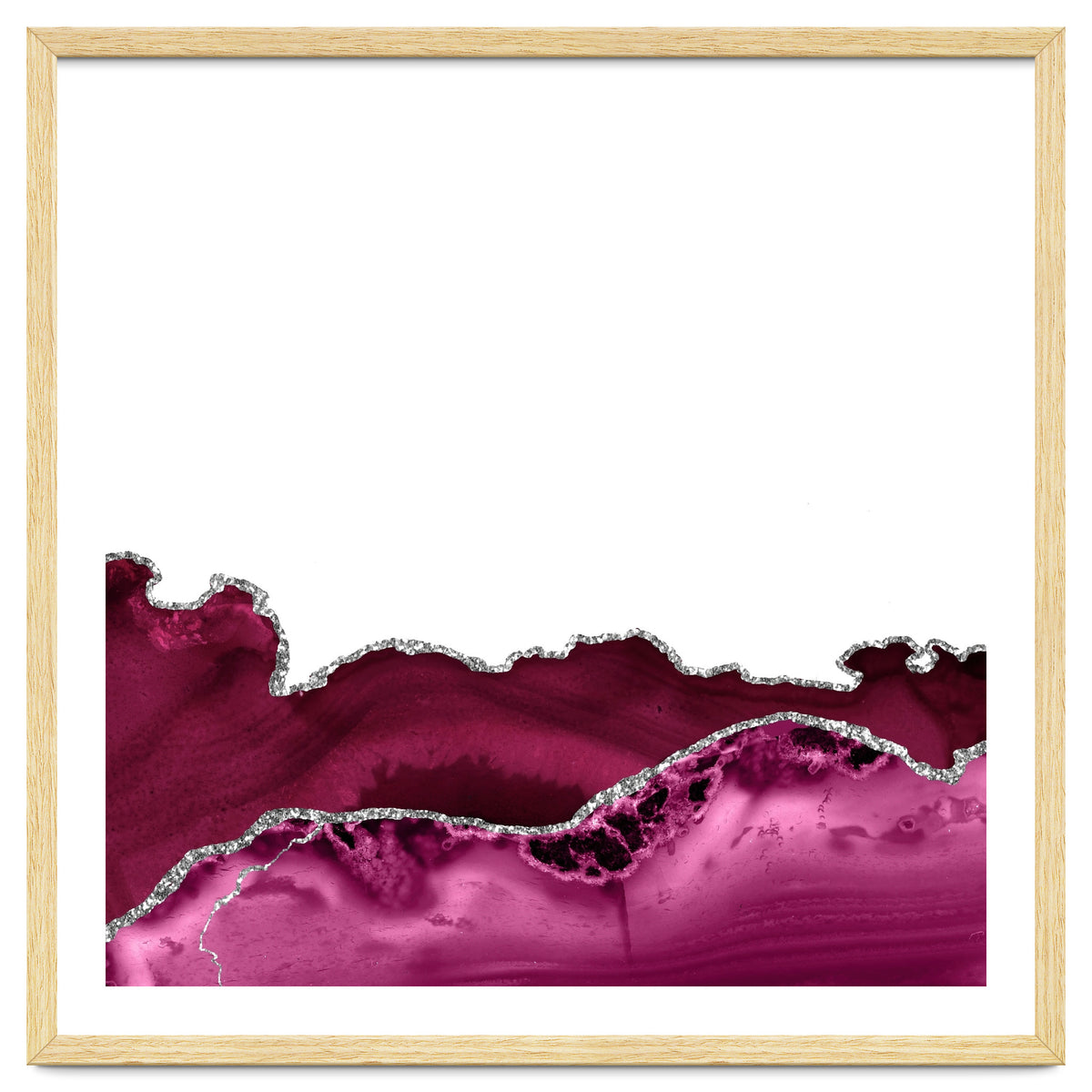 Burgundy & Silver Agate Texture 16