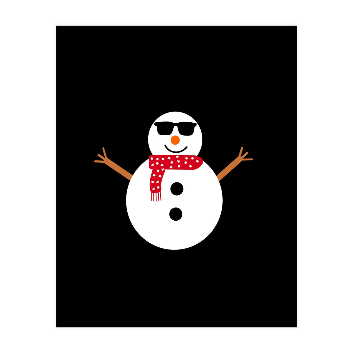 Funny Winter Snowman (Print Only)