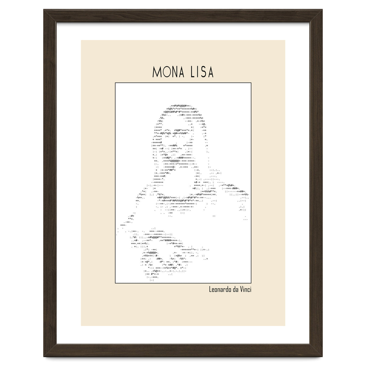 Mona Lisa – Leonardo Da Vinci Ascii Art