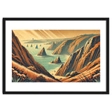 Vintage Cliffside Serenity Poster thumbnail
