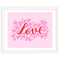 Love hearts - pink and red