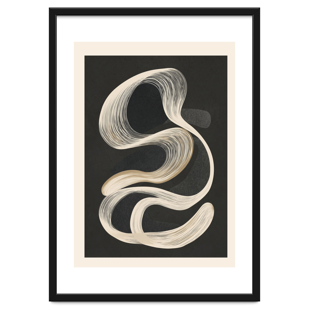 Monochrome Flow Abstract Line Movement