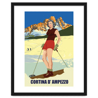 Ski Girl at Cortina D'Ampezzo, Italy