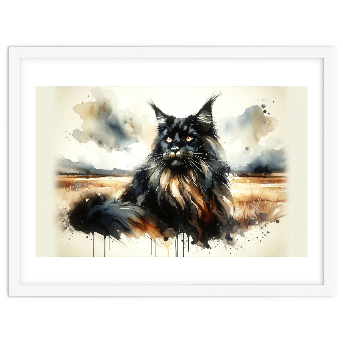 Mystical Black Cat In The Wild