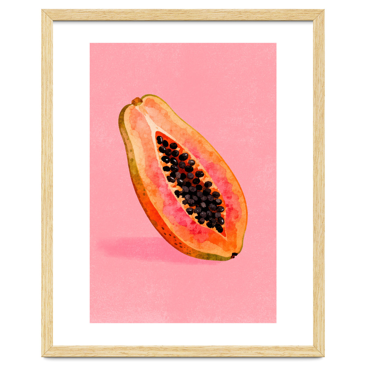 Papaya fruit illustration