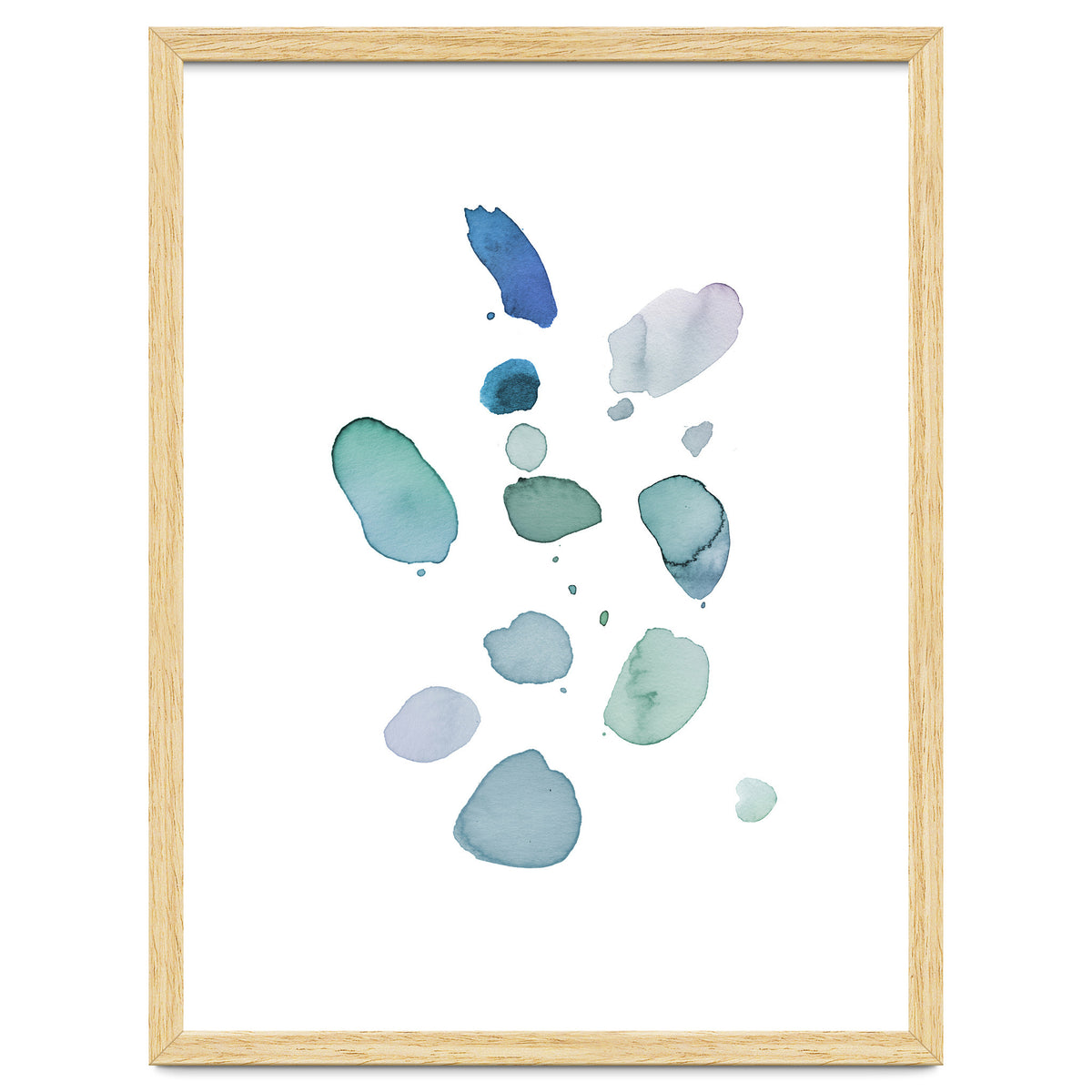 Watercolor Aqua Abstract Spots I