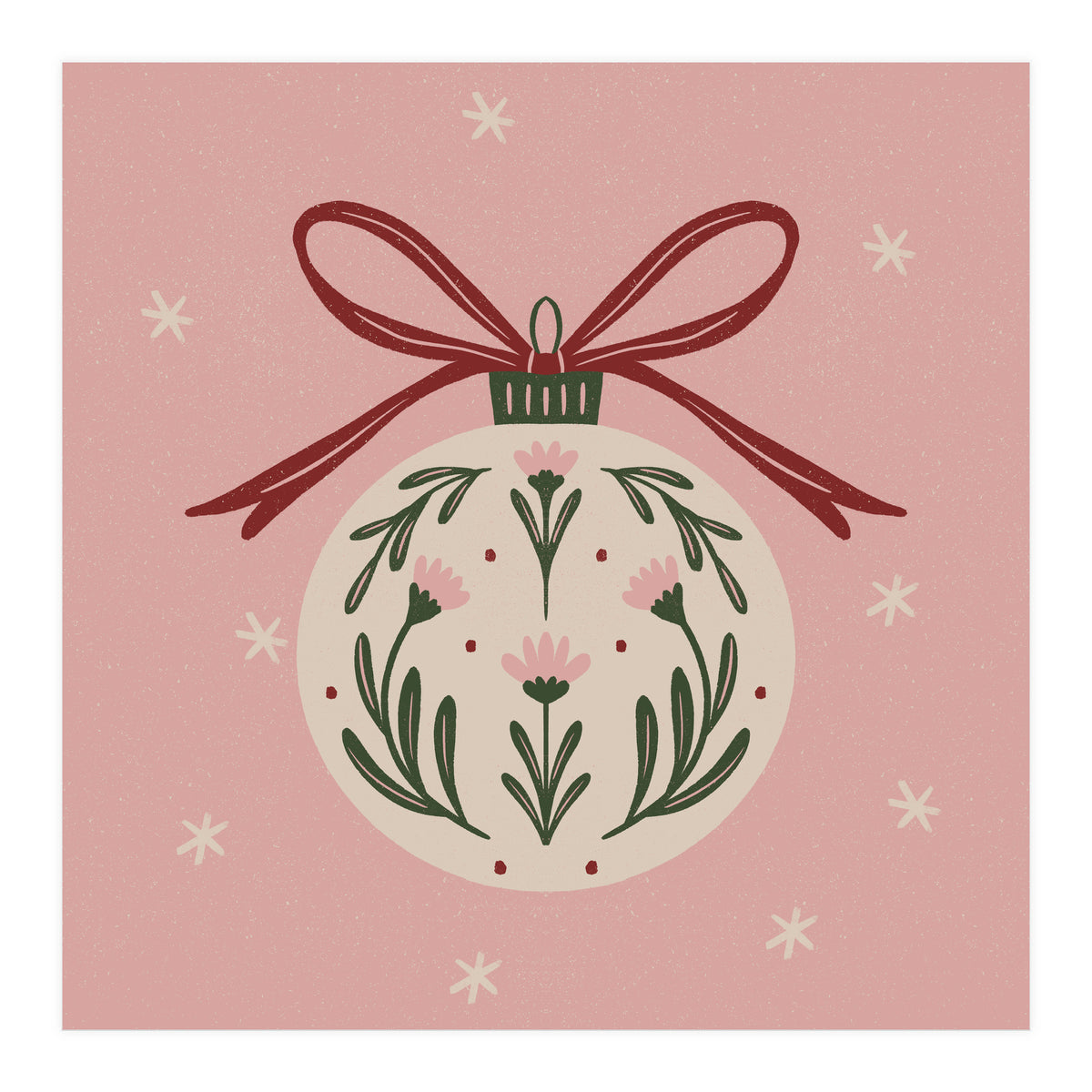 Christmas Flower Globe (Print Only)