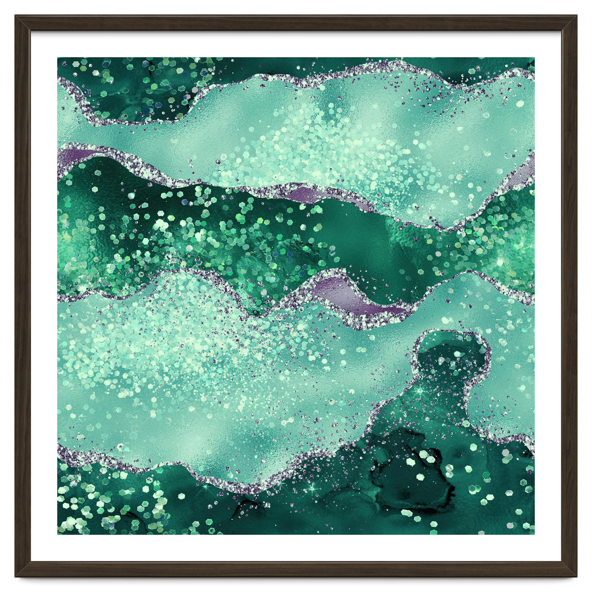 Emerald Glitter Agate Texture 02