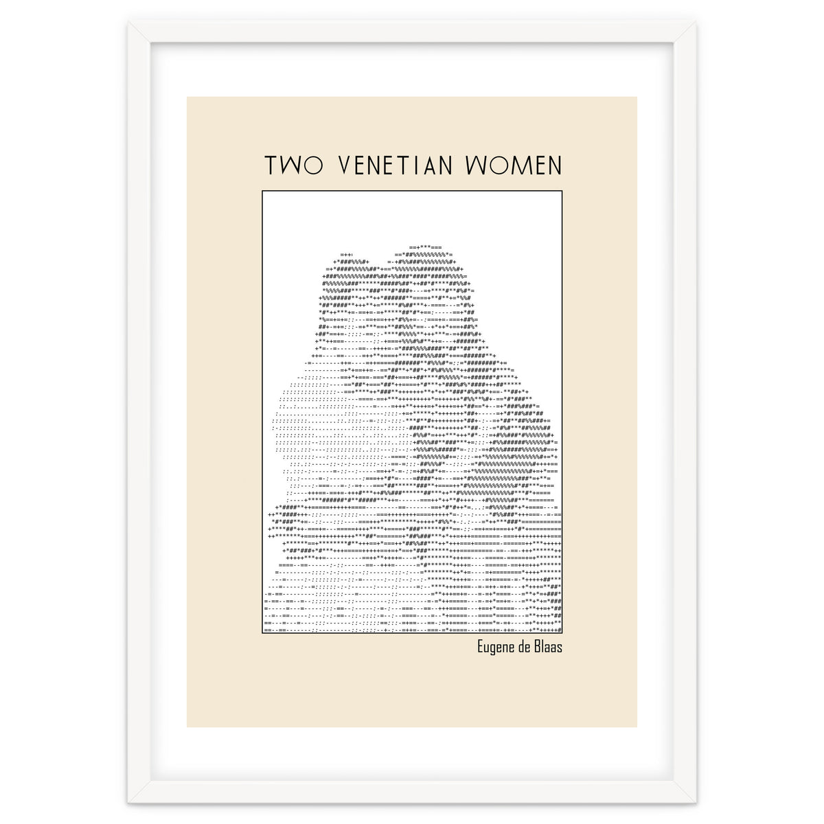 Two Venetian Women – Eugene de Blaas (ascii art)