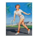 Pinup Girl On The Tennis Course (Print Only) thumbnail