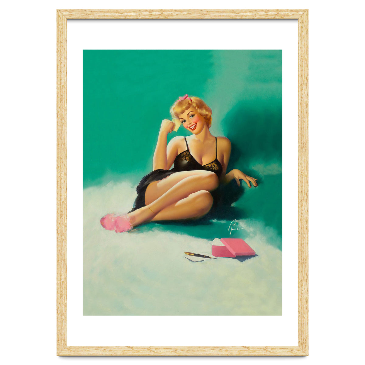 Sexy Pinup Girl With Phone Number For You