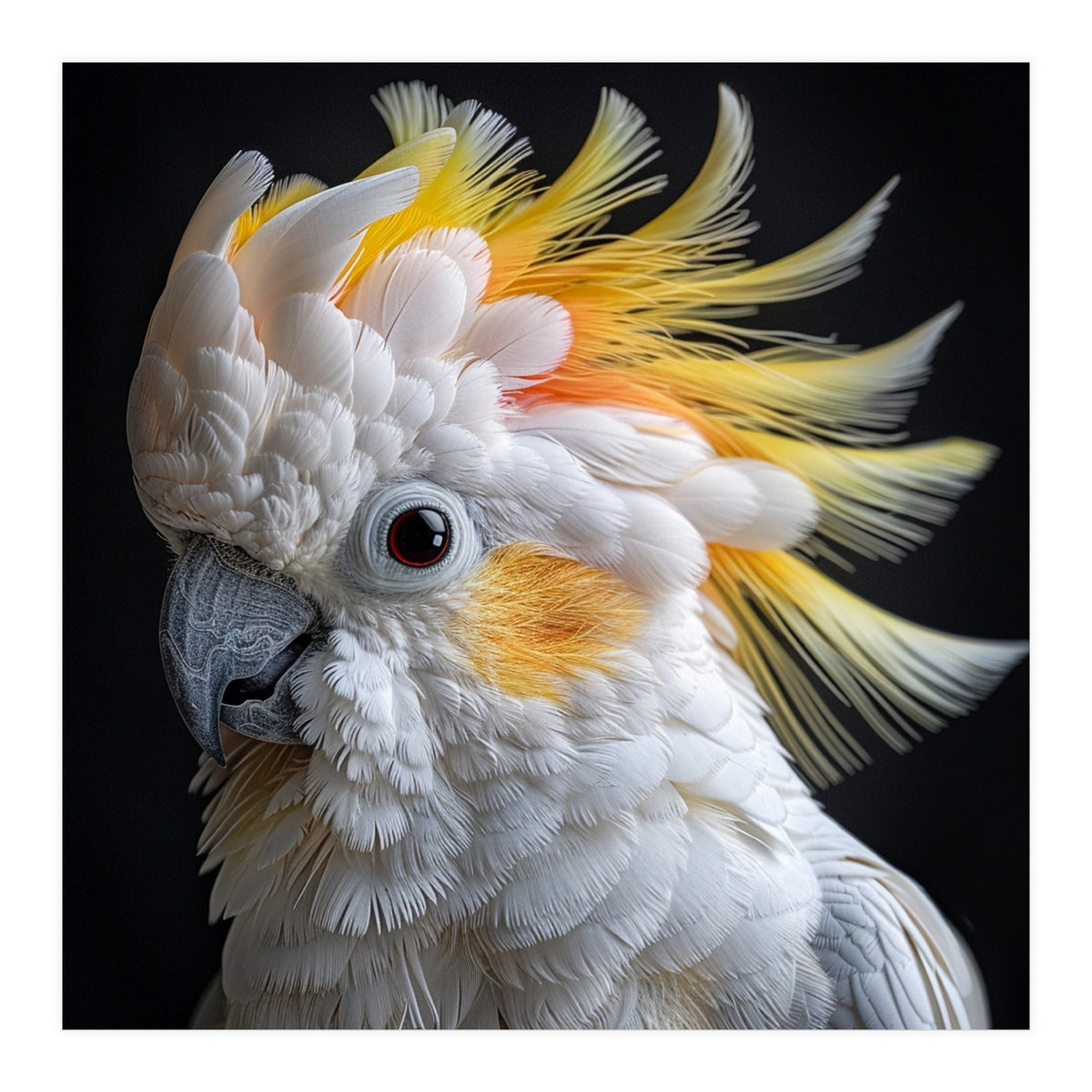 Beautiful Cockatoo Parrot Portrait Headshot (Print Only)