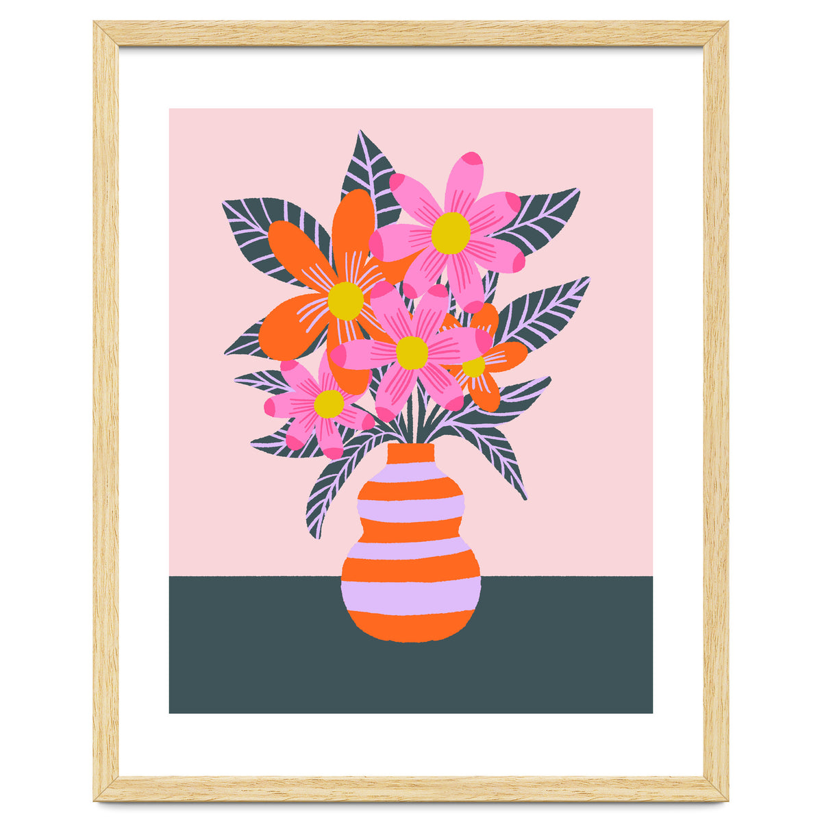 Colorful Flowers In a Vase