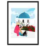 Greek Staycation, Pets Santorini Tropical Summer Travel, Dog White Buildings Architecture Fashion Bohemian thumbnail