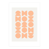 Peach Fuzz Mid-Century modern pattern (Print Only)