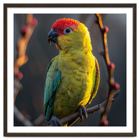 Close Up Of A Colorful Jenday Conure